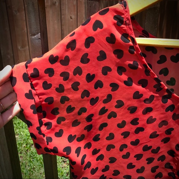 Heart pattern | sheer | Vintage Inspired | M - Picture 3 of 8